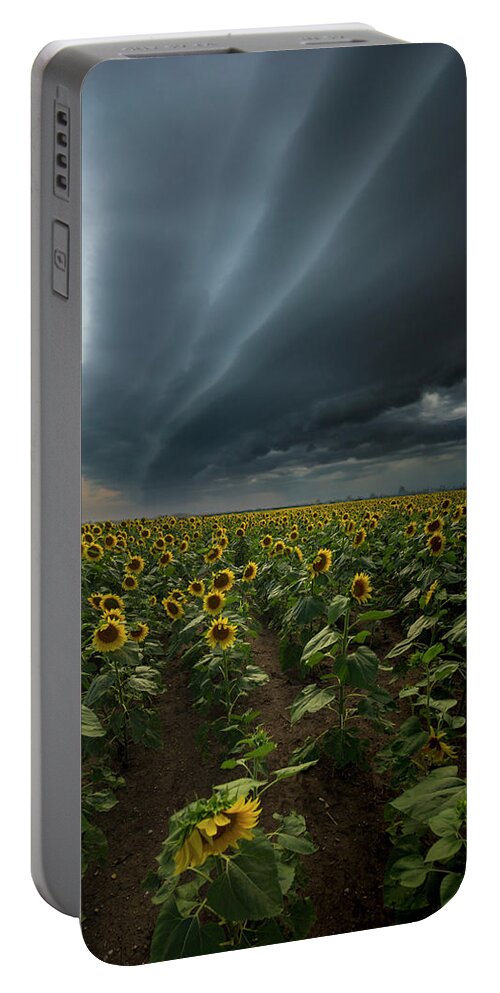 Shelf Cloud Portable Battery Charger featuring the photograph They Dont Know by Aaron J Groen