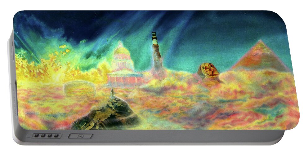  Portable Battery Charger featuring the painting Third Temptation by Kevin Massey