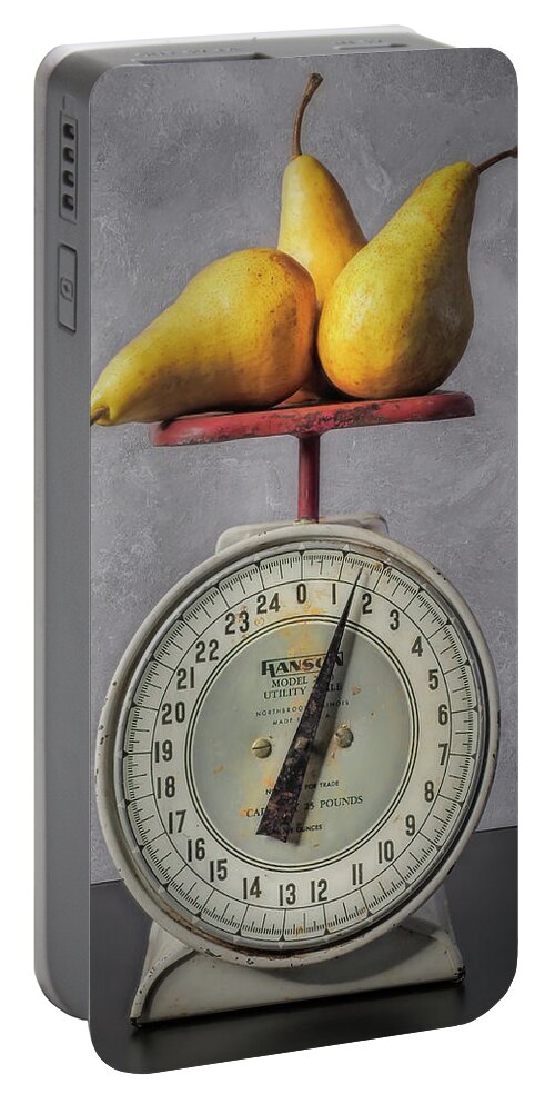 Pears Portable Battery Charger featuring the photograph Three Pears by Sylvia Goldkranz