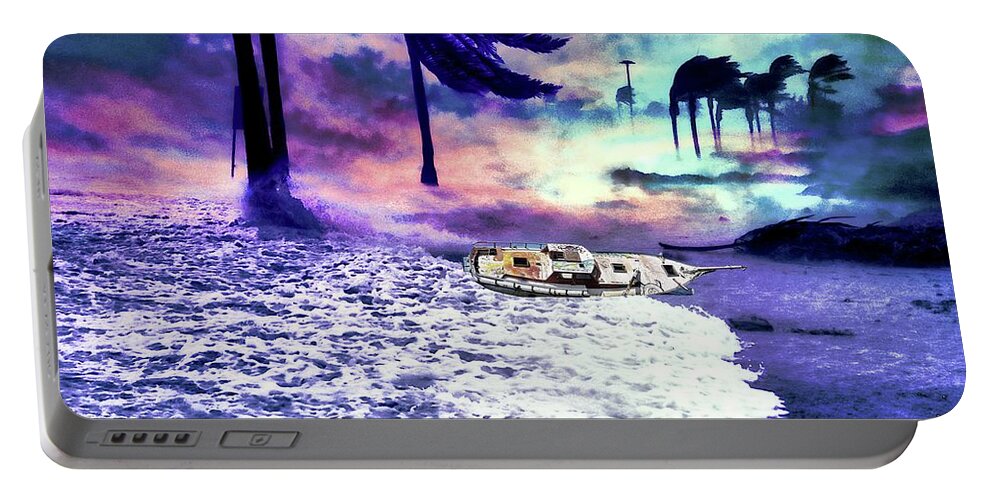 Beach Portable Battery Charger featuring the digital art Through the Storm by Norman Brule