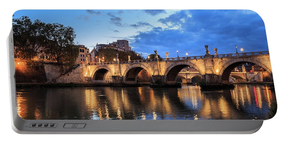 Tiber Portable Battery Charger featuring the photograph Tiber River in Rome, Italy by Fabiano Di Paolo