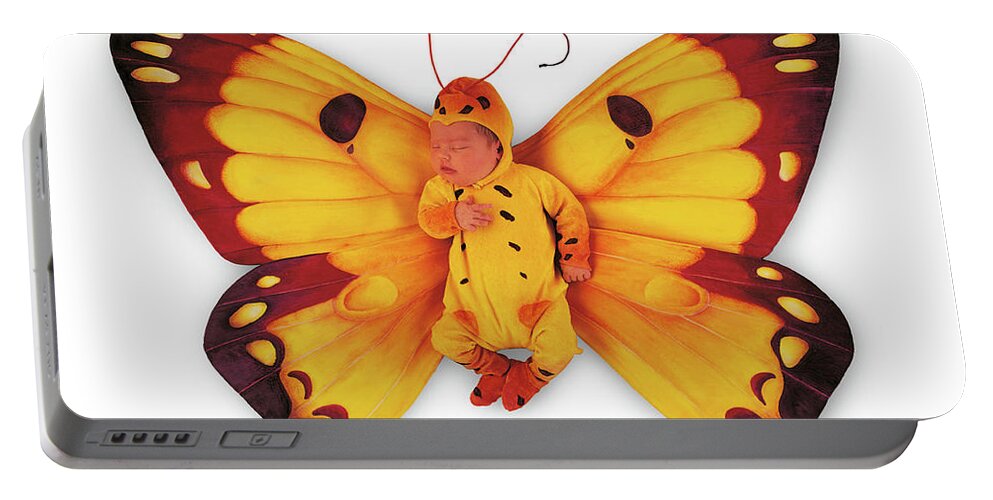 Butterfly Portable Battery Charger featuring the photograph Tiny Butterfly #6 by Anne Geddes