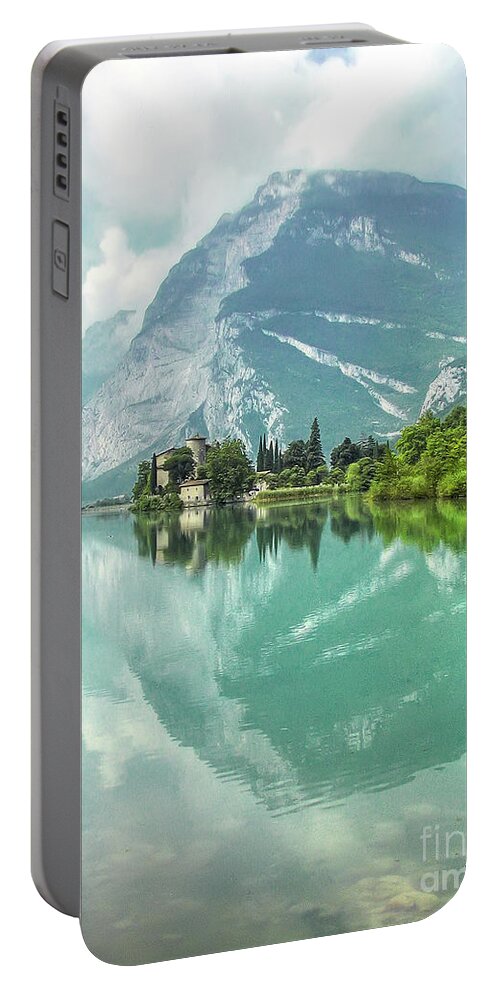 National Portable Battery Charger featuring the photograph Toblino Lake and Castle - Italy by Paolo Signorini