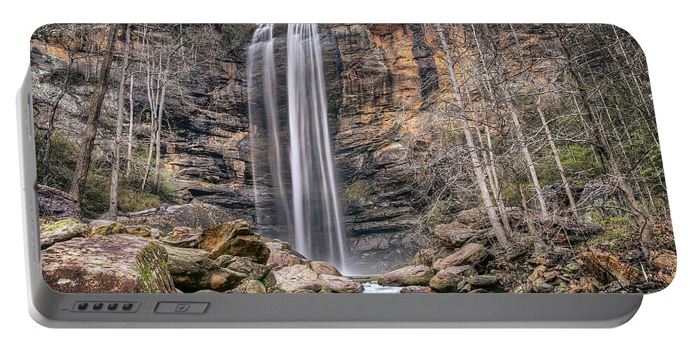 Toccoa Portable Battery Charger featuring the photograph Toccoa Falls by Anna Rumiantseva
