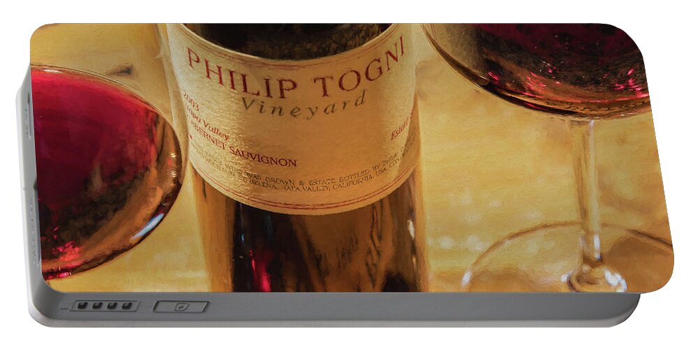Cabernet Sauvignon Portable Battery Charger featuring the photograph Togni Wine 15 by David Letts