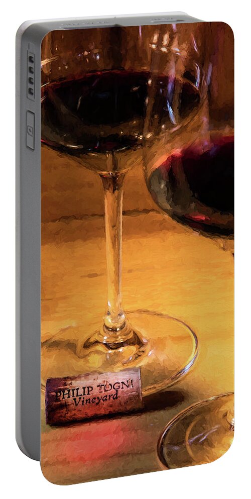 Cabernet Sauvignon Portable Battery Charger featuring the photograph Togni Wine 3 by David Letts