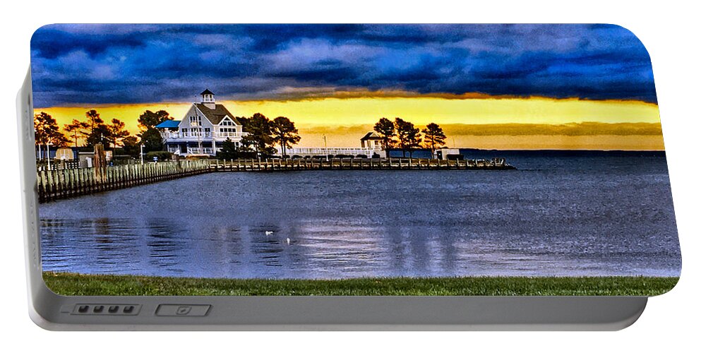 Photo Portable Battery Charger featuring the photograph Tilghman Island Yacht Club by Anthony M Davis