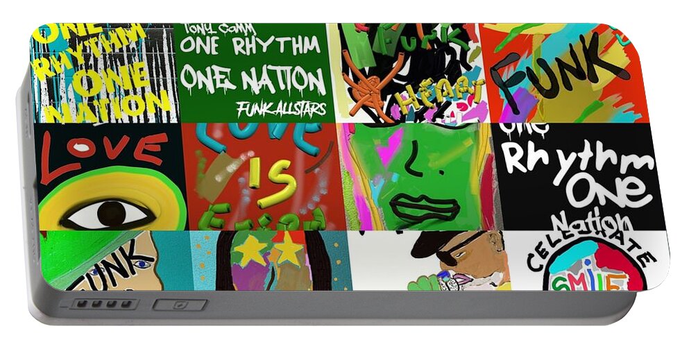 Art Portable Battery Charger featuring the digital art Tony Art Collage by ToNY CaMM