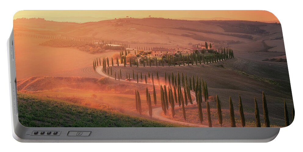 Sunset Portable Battery Charger featuring the photograph Toscana Sunset by Henry w Liu