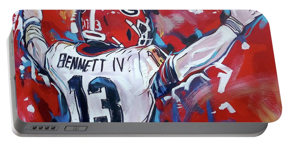 Touch Down Portable Battery Charger featuring the painting Touch Down by John Gholson