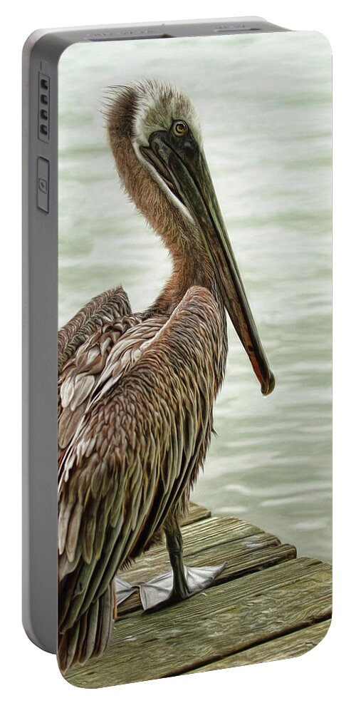 Pelican Portable Battery Charger featuring the photograph Tough Old Bird by Brad Barton