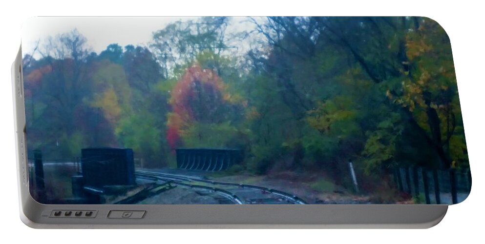  Portable Battery Charger featuring the photograph Towners Woods Tracks by Brad Nellis