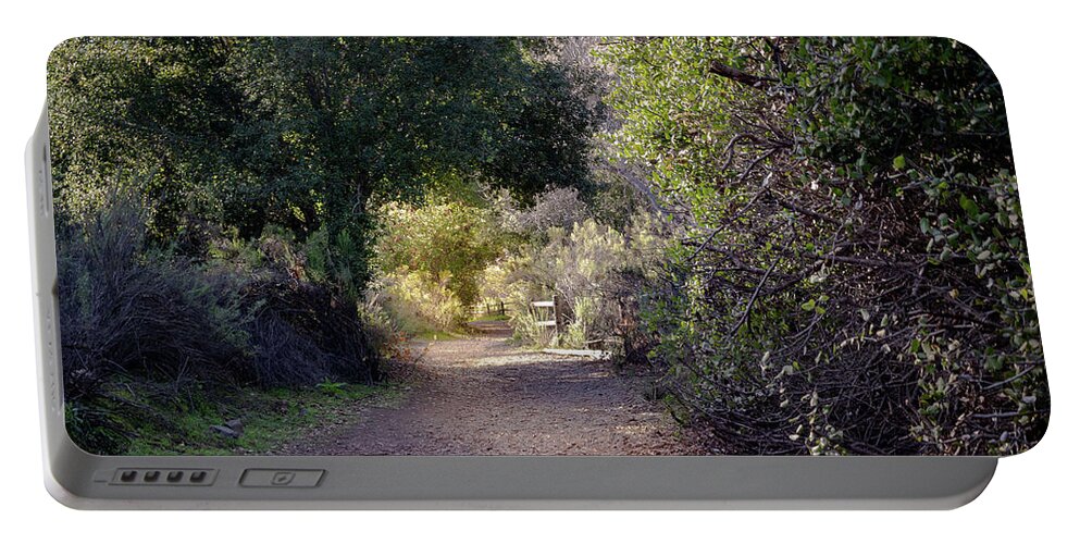 Trail Portable Battery Charger featuring the photograph Trail With Trees by Alison Frank