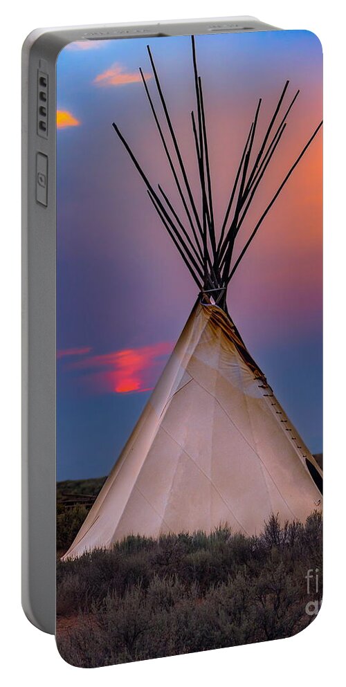 Taos Portable Battery Charger featuring the photograph Tranquility from Northern NM by Elijah Rael