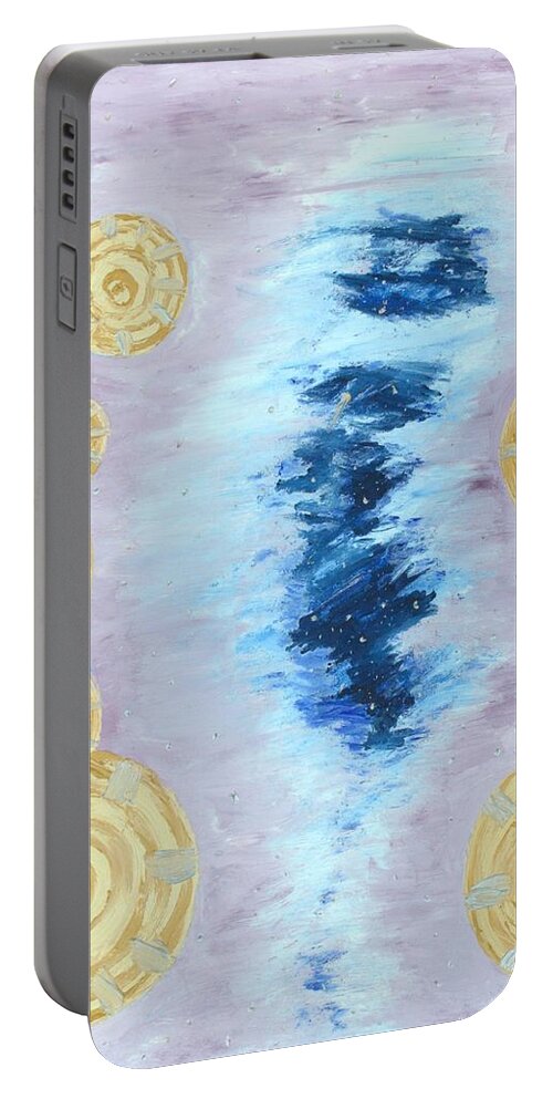 Inspired Works Of Art Portable Battery Charger featuring the painting Travelling by Christina Knight