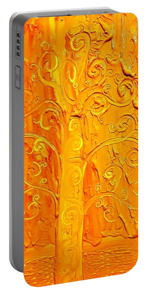 Tree Portable Battery Charger featuring the painting Tree 1 by Stefan Duncan