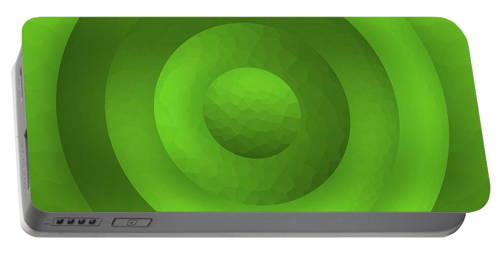 Abstract Portable Battery Charger featuring the digital art Tree Circle by Liquid Eye
