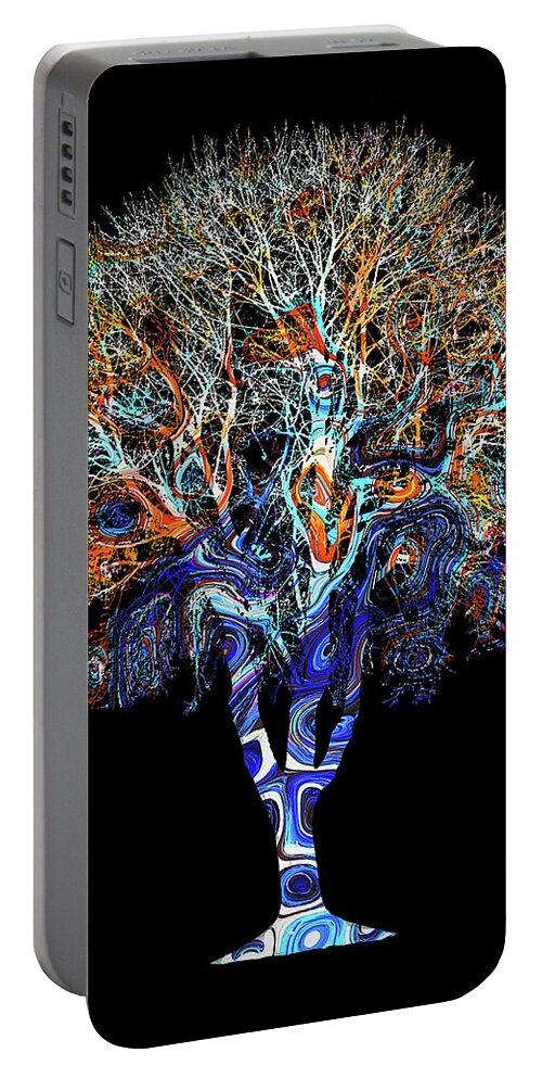 Tree Portable Battery Charger featuring the digital art Tree Design 200 by Lucie Dumas