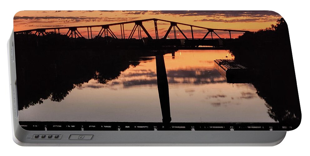 Trestle Portable Battery Charger featuring the photograph Trestle Over the Black Warrior River by Jeremy Butler