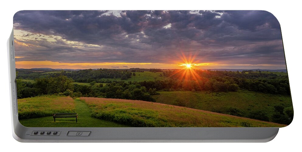 Trexler Portable Battery Charger featuring the photograph Trexler Nature Preserve West Pathway Sunset by Jason Fink