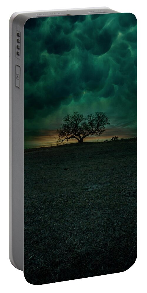Bad Dream Portable Battery Charger featuring the photograph Tribulation by Aaron J Groen
