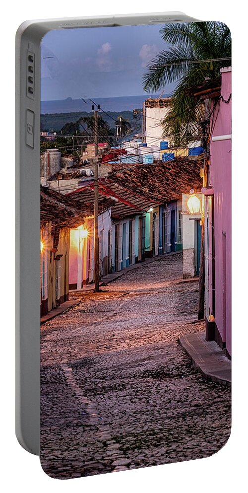 Havana Cuba Portable Battery Charger featuring the photograph Trinidad Street by Tom Singleton