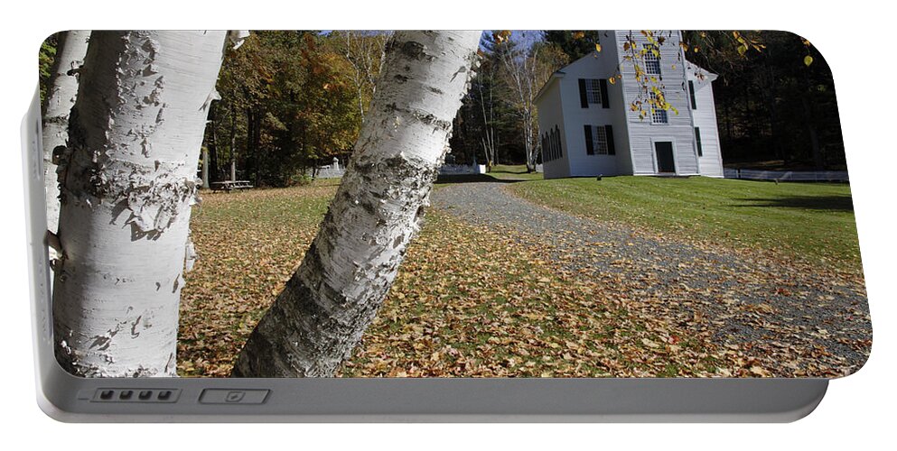 Meetinghouse Portable Battery Charger featuring the photograph Trinity Anglican Church - Cornish New Hampshire by Erin Paul Donovan