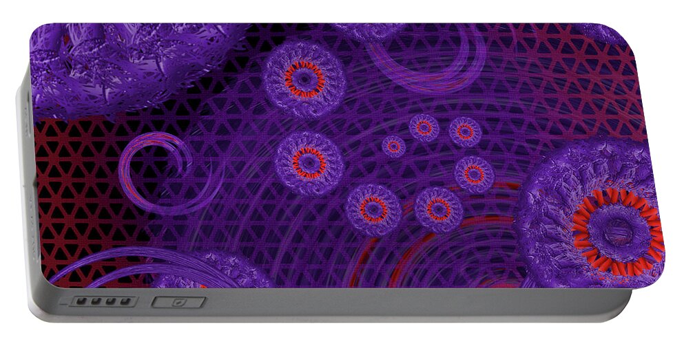 Trinityfield Portable Battery Charger featuring the digital art Trinity Field by Vicky Edgerly