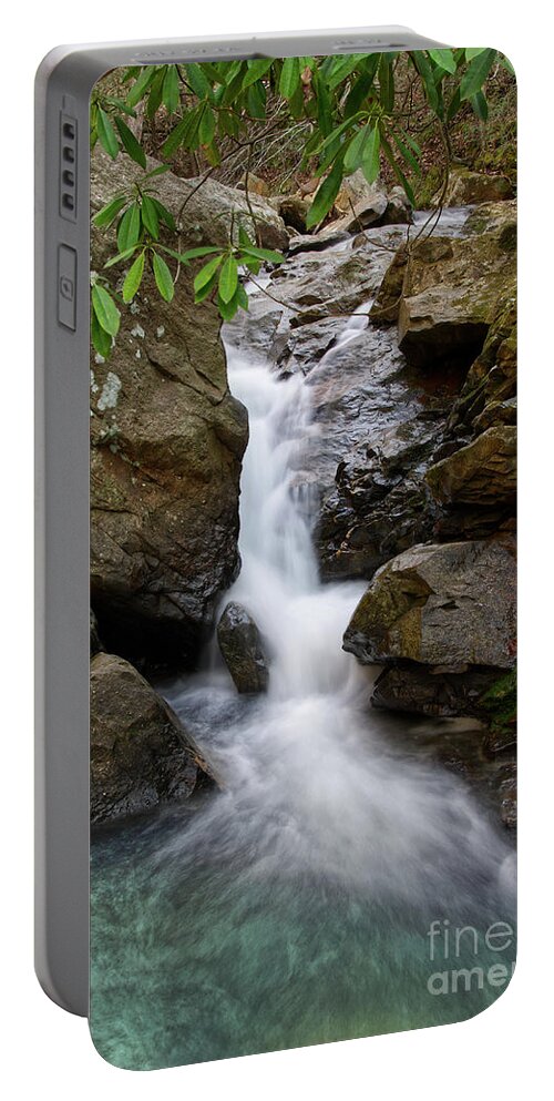 Triple Falls Portable Battery Charger featuring the photograph Triple Falls On Bruce Creek 21 by Phil Perkins