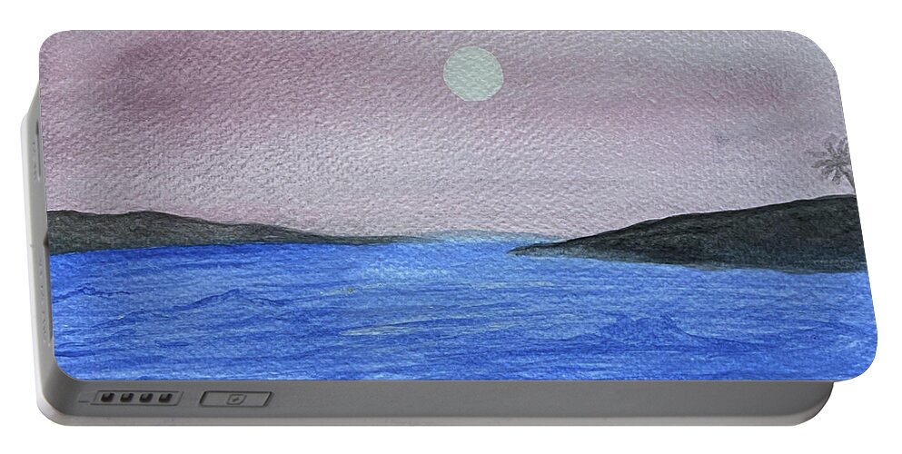 Ocean Portable Battery Charger featuring the painting Tropical Sea by Lisa Neuman