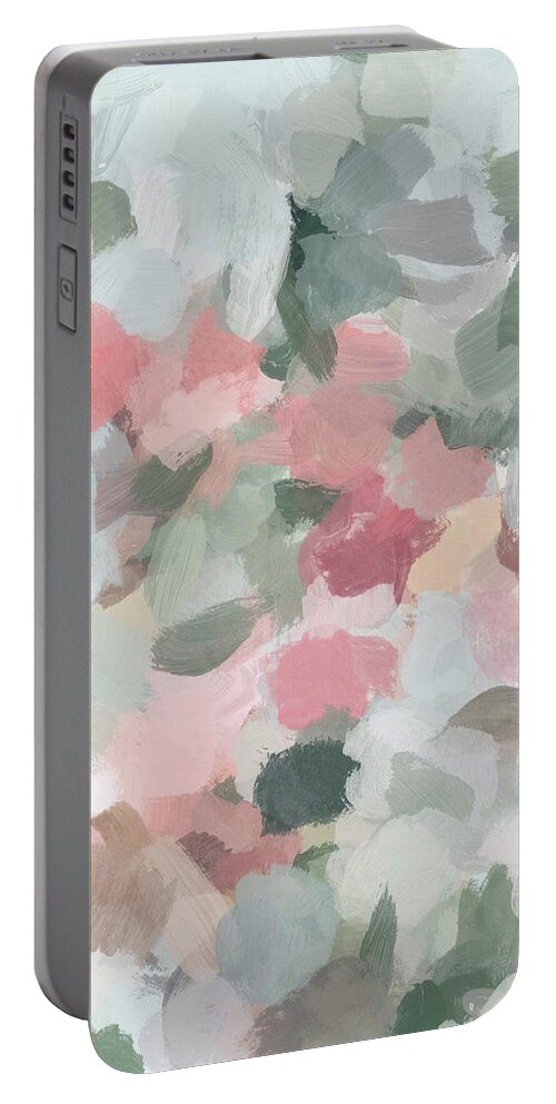 Abstract Portable Battery Charger featuring the painting Tropical Winds by Rachel Elise