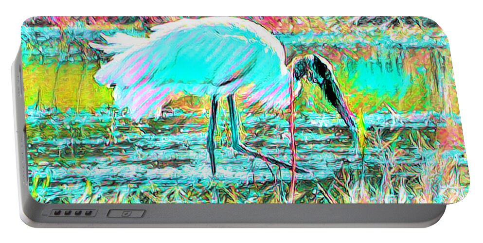 Wood Stork Portable Battery Charger featuring the photograph Tropics Gone Wild by Alison Belsan Horton