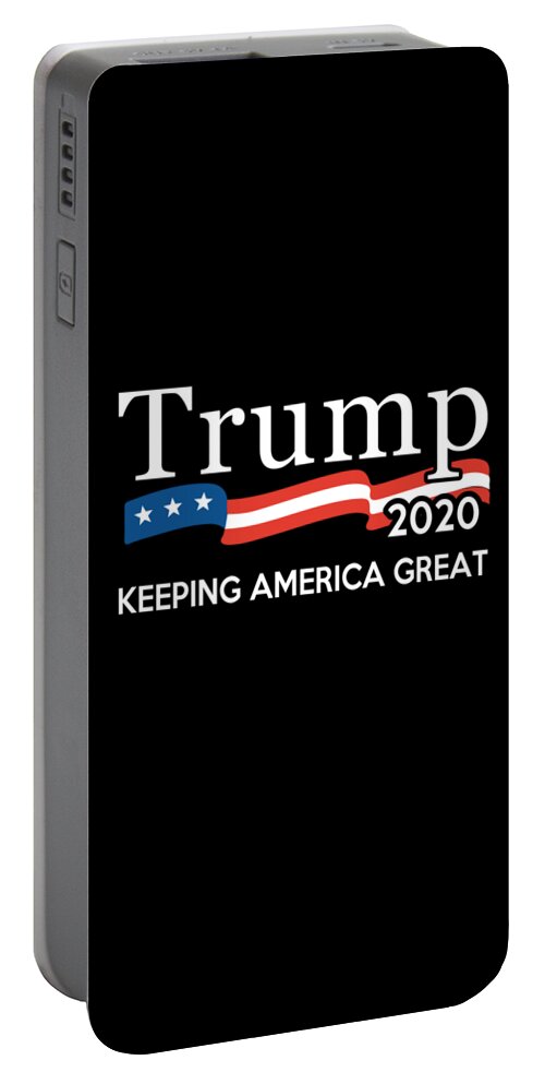 Republican Portable Battery Charger featuring the digital art Trump 2020 Keeping America Great by Flippin Sweet Gear
