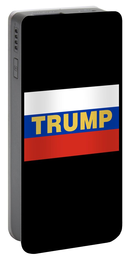 Funny Portable Battery Charger featuring the digital art Trump Russian Flag by Flippin Sweet Gear