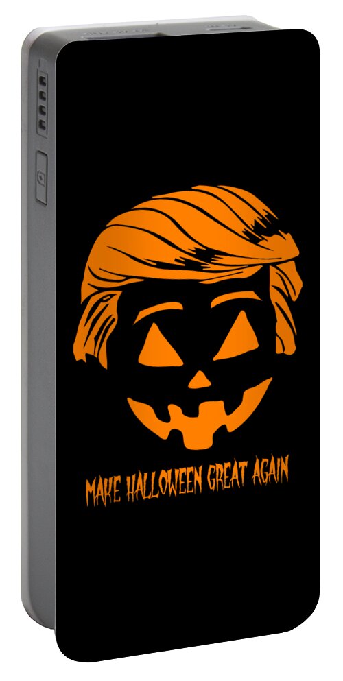 Cool Portable Battery Charger featuring the digital art Trumpkin Make Halloween Great Again by Flippin Sweet Gear