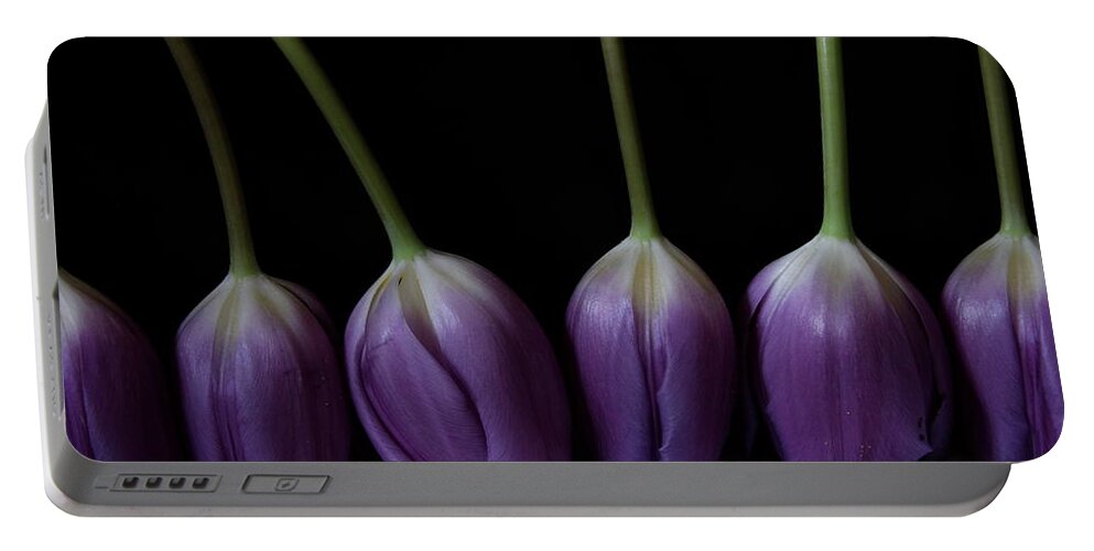 Floral Portable Battery Charger featuring the photograph Tulip 1116 2V by Julie Powell