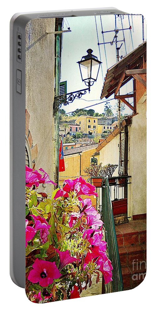 Italy Portable Battery Charger featuring the photograph Tuscany village by Ramona Matei