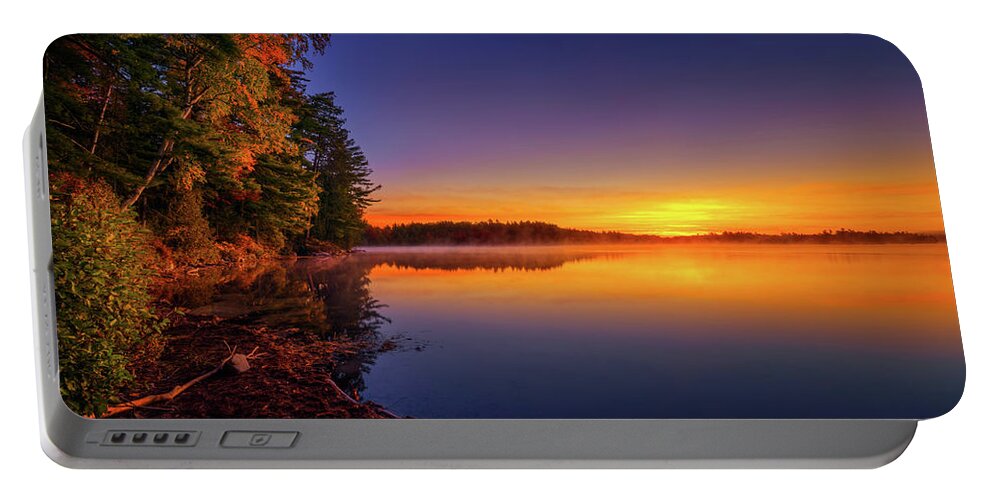 Twilight Portable Battery Charger featuring the photograph Twilight in Maine 34a2643 by Greg Hartford