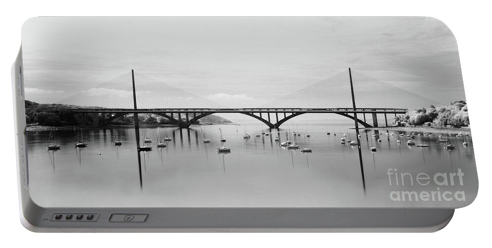  Art Portable Battery Charger featuring the photograph Two bridges by Frederic Bourrigaud
