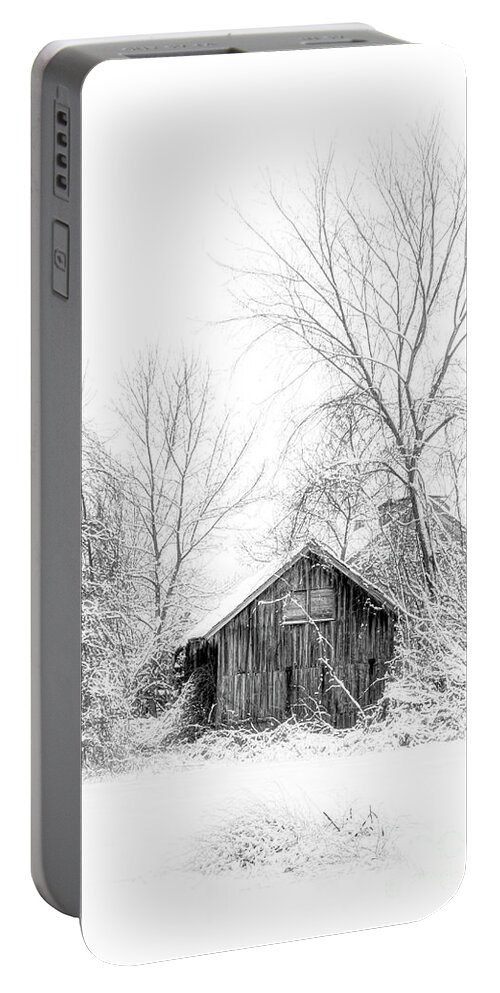 Winter Portable Battery Charger featuring the photograph Two Peaks by Trey Foerster