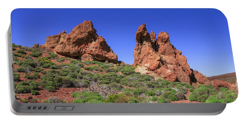 Mountains Portable Battery Charger featuring the photograph Two rocks in Teide National Park by Sun Travels