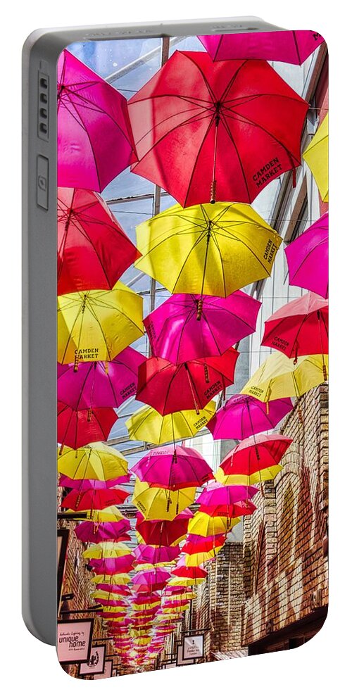 Stables Market Portable Battery Charger featuring the photograph Umbrellas by Raymond Hill