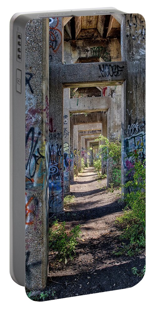 Graffiti Portable Battery Charger featuring the photograph Underground Graffiti by Susan Candelario