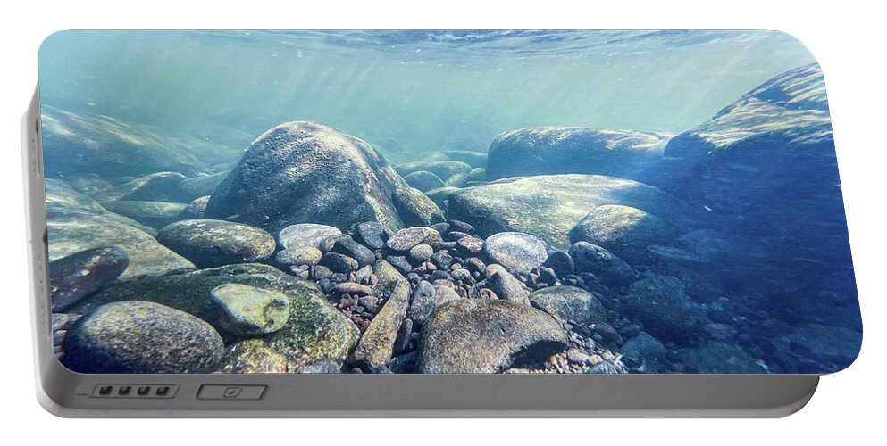 Underwater Portable Battery Charger featuring the photograph Underwater Scene - Upper Delaware River 3 by Amelia Pearn