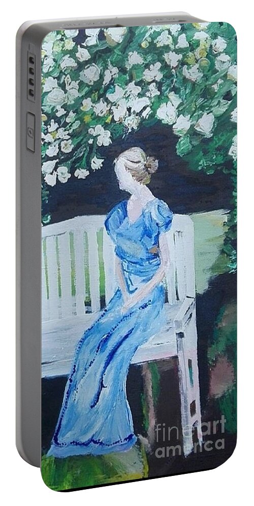 Acrylic Painting Portable Battery Charger featuring the painting Unreqited Love by Denise Morgan