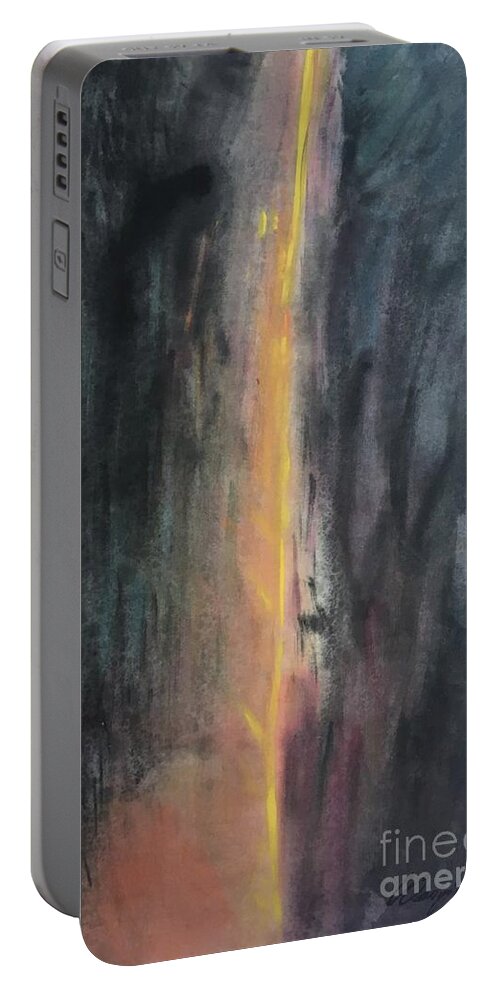 Ink Painting Portable Battery Charger featuring the painting Untitled by Carmen Lam