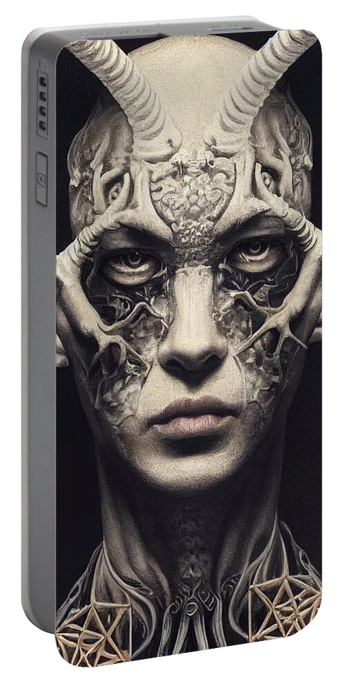 Portrait Portable Battery Charger featuring the digital art Untitled by Nickleen Mosher