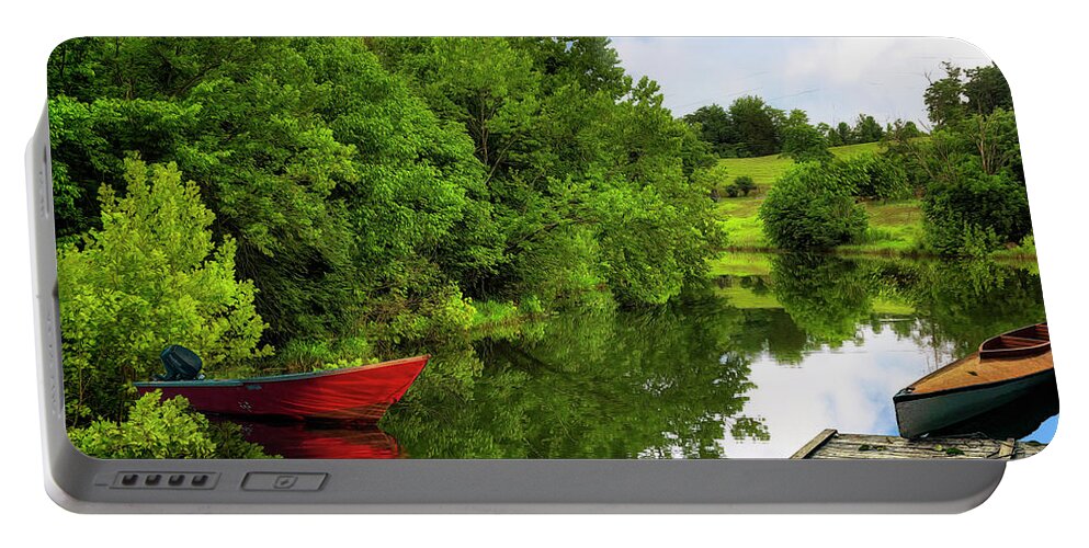 Creek Portable Battery Charger featuring the photograph Up the Creek by Shelia Hunt
