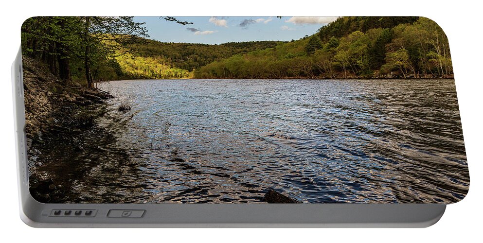 Rivers Portable Battery Charger featuring the photograph Upper Delaware River Mongaup by Amelia Pearn