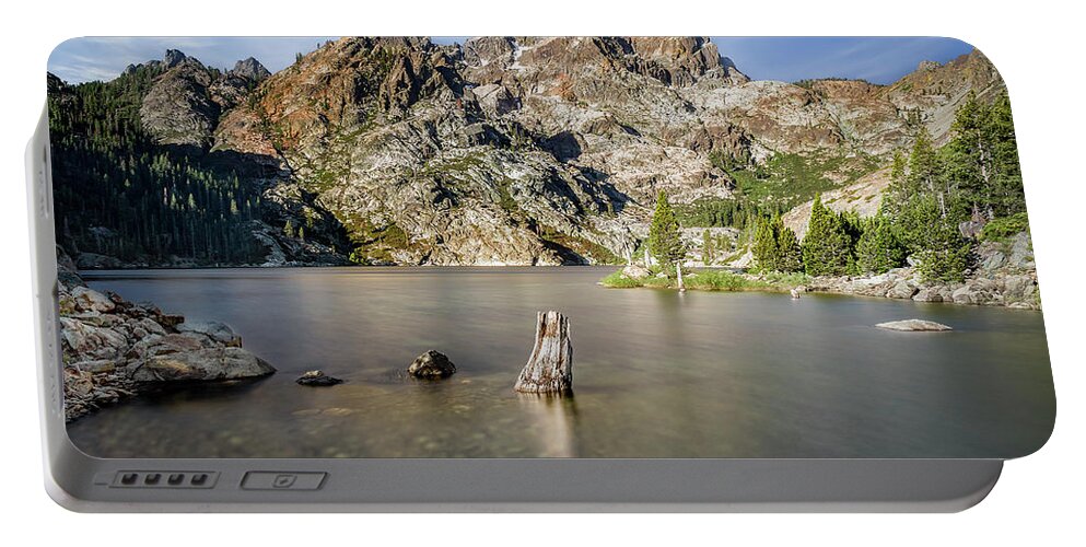 Lake Portable Battery Charger featuring the photograph Upper Sardine Lake by Gary Geddes